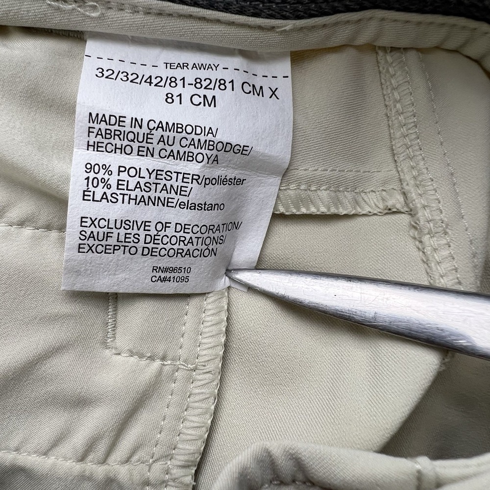 Under Armour Men's Golf Pants 32x32 Beige UA Taper Stretch Golf Performance-NWT - Picture 10 of 13
